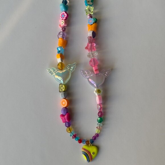 RETRO QUEEN OF HEARTS ELECTRIC LEMON EYE CANDY CHAIN - Picture 2 of 6